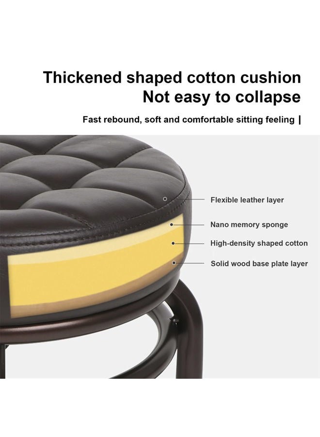 Elitzia Pedicure Foot Stool Beauty Salon SPA Foot Bath Footstool Two Colors Optional Thick Support Seat Quality Wheels ET28499 Brown Colour - Image 4