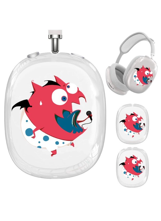 Generic - Suitable For Apple AirPods Max Headphone Protective Case Tpu Soft Rubber Ear Bag Cover Cartoon Pattern Customization-Specification:Transparent - Image 1