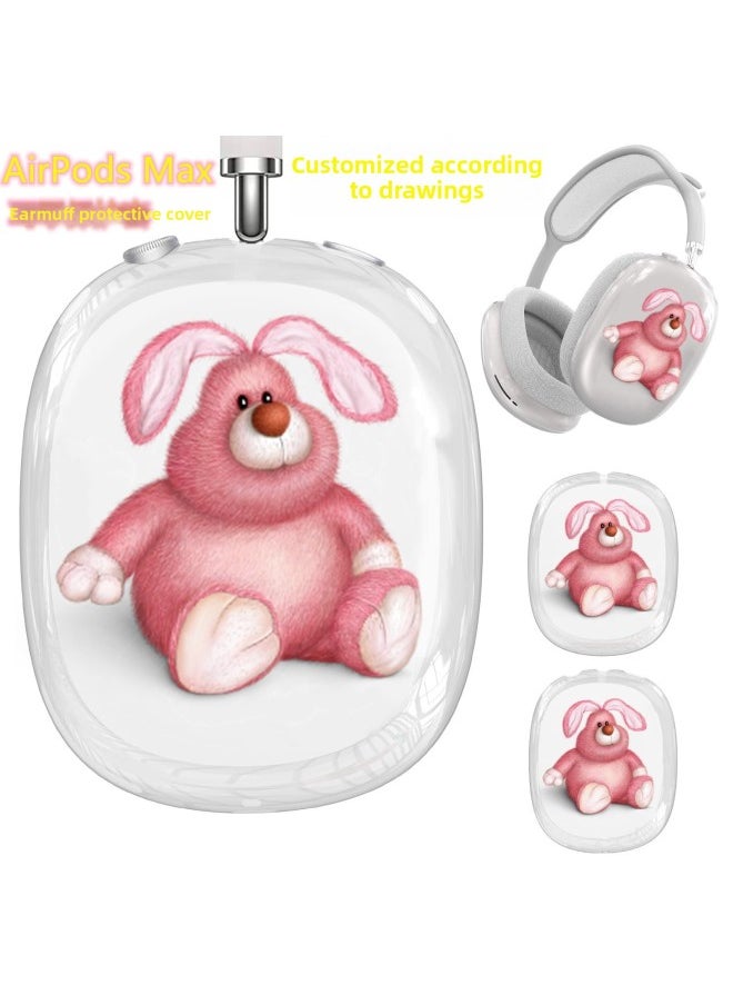 Generic - Suitable For Apple AirPods Max Headphone Protective Case Tpu Soft Rubber Ear Bag Cover Cartoon Pattern Customization-Specification:Transparent - Image 1