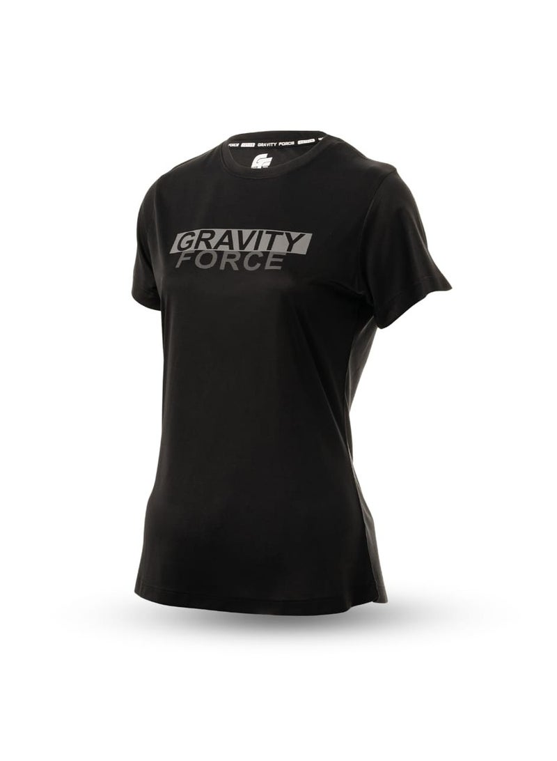 گریوِٹی فورس تيشيرت تدريب نسائي ضاغط من جرافيتي فورس – سريع الجفاف، قابل للتنفس ومريح للرياضة والجيم - Image 1