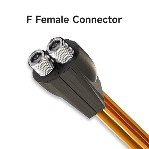 Goupchn Ultra Flat Ghost Wire Flat RG6 Coax Jumper Cable Extreme Slim F Female to Female for Window, Door 1ft - Image 3