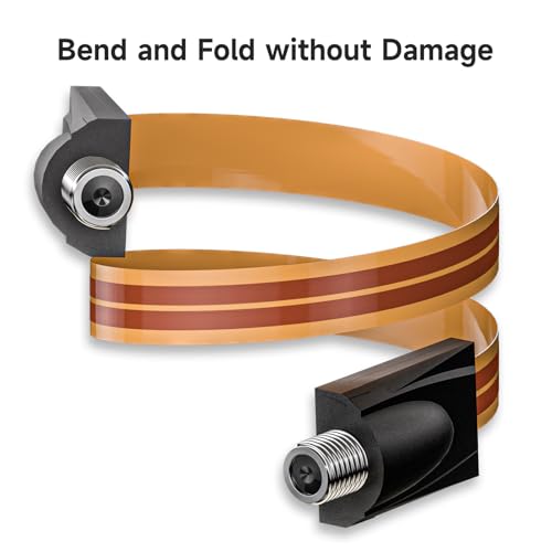 Goupchn Ultra Flat Ghost Wire Flat RG6 Coax Jumper Cable Extreme Slim F Female to Female for Window, Door 1ft - Image 4