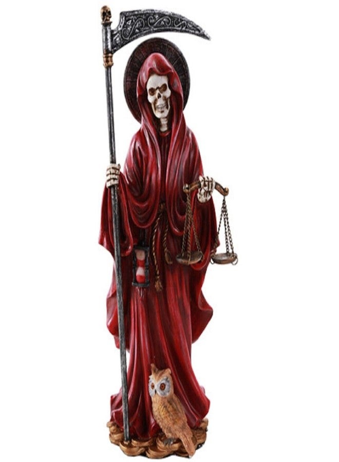 Pacific Giftware Santa Muerte Saint of Holy Death Standing Religious Statue 10 Inch (Red) Love Passion Relationship - Image 2