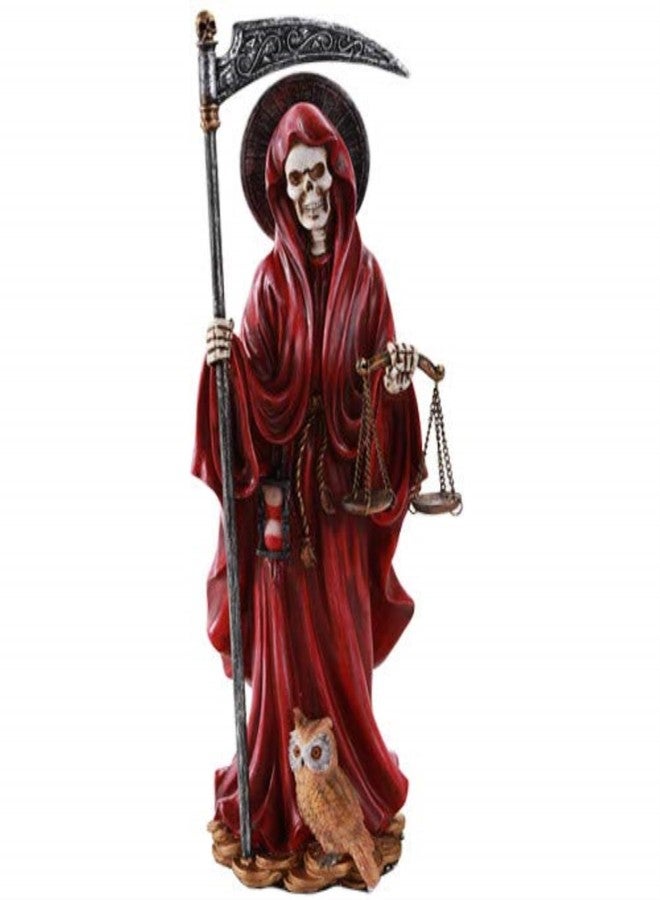 Pacific Giftware Santa Muerte Saint of Holy Death Standing Religious Statue 10 Inch (Red) Love Passion Relationship - Image 1