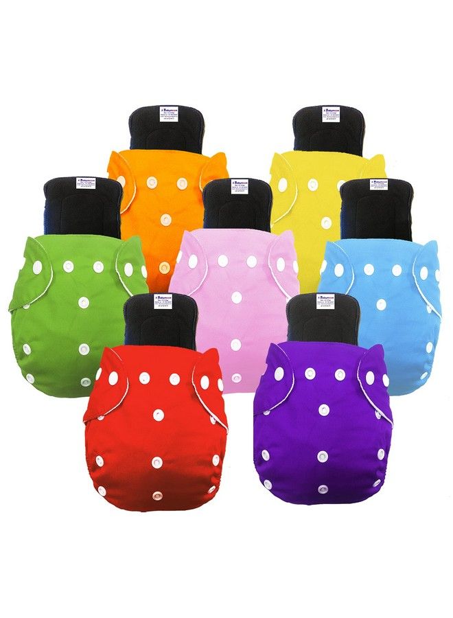 BabyMoon حفاضات قماش قابلة لإعادة الاستخدام بحجم مجاني 7 مع 7 إدراج رمادي عبوة من 14 - Image 2