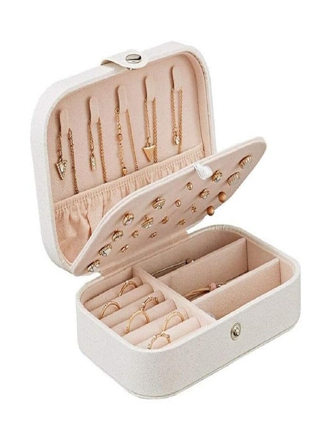 NANIAAY 3-Layer Lockable Jewellery Box for Girls & Women | Travel Jewelry Organizer with Handle, Ring & Earring Holder | Gift Box for Gold & Fashion Jewelry - Image 1