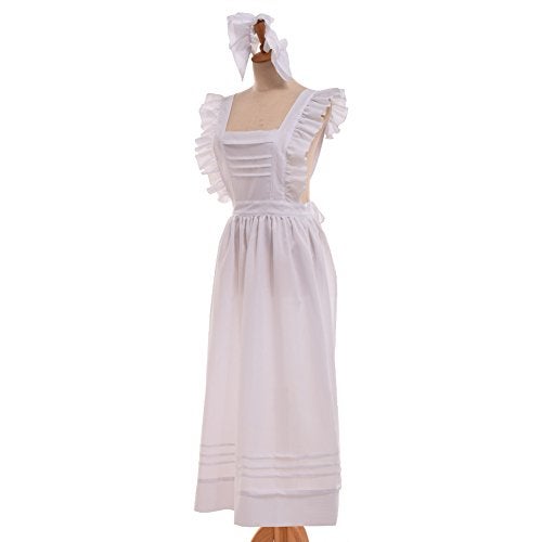 GRACEART Edwardian Victorian Maid Pinafore Apron Style-1(Thickiy ronior Fabric) - Image 4