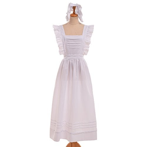 GRACEART Edwardian Victorian Maid Pinafore Apron Style-1(Thickiy ronior Fabric) - Image 3