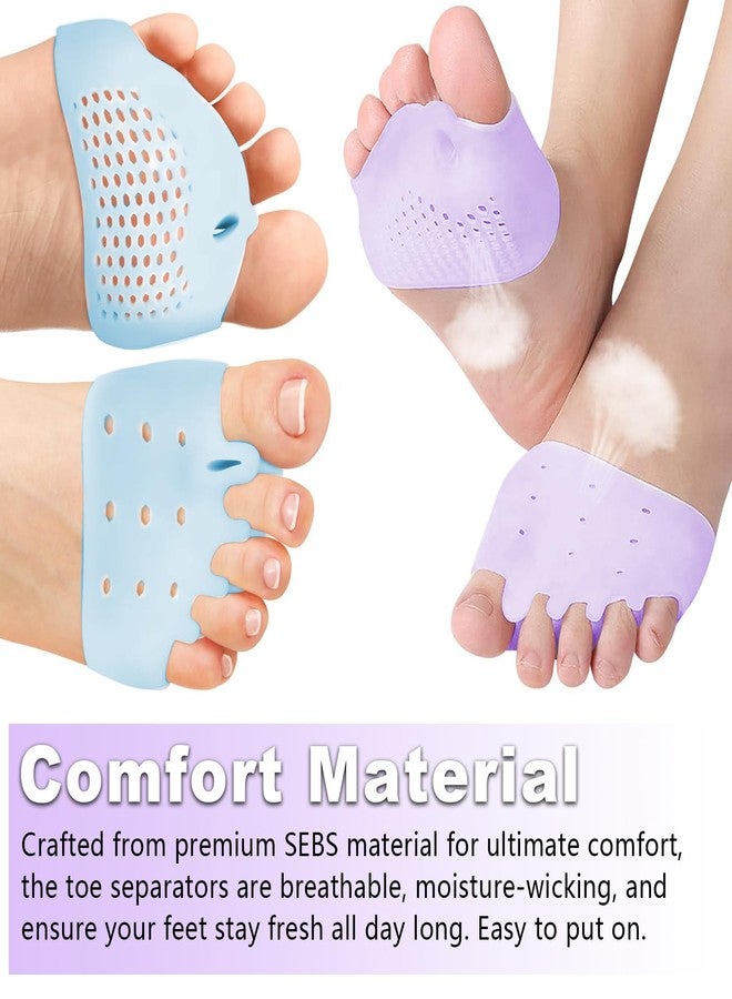Kunal 4 Pairs Silicone Toe Separators,Bunion Correctors for Men/Women - Soft Breathable Gel Cushions to Straighten Overlapping & Crooked Toes, Hallux Valgus Relief - Image 3