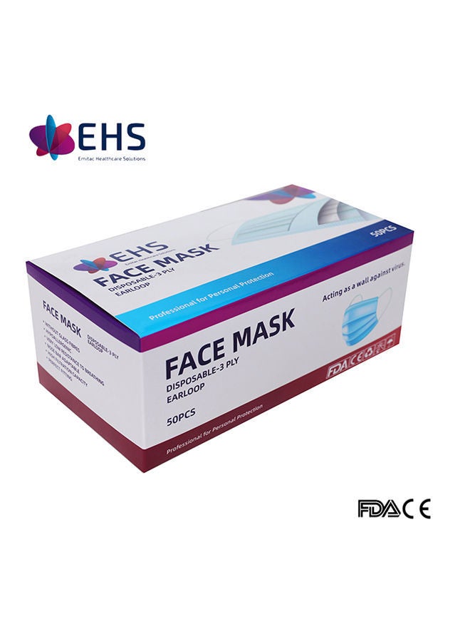 NIBEMINENT 50-Piece EHS 3 Ply Disposable Face Mask - Image 2