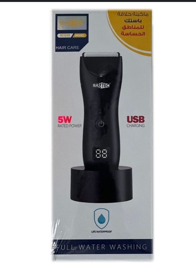 باس تيك ماكينة حلاقة الشعر الكهربائية المقاومة للماء للجسم والمناطق الخاصة - Image 1