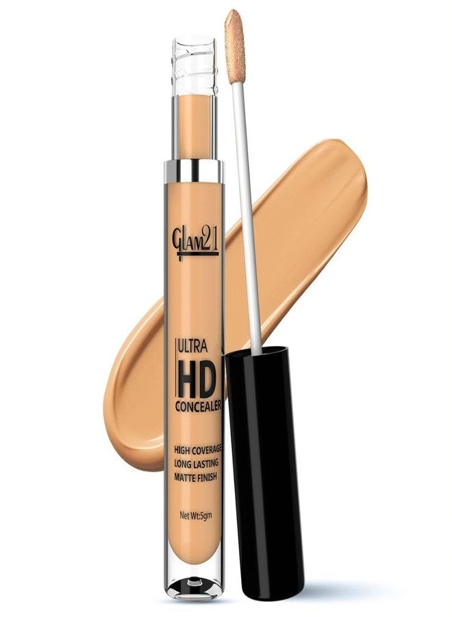 Glam 21 Glam21 Ultra HD Liquid Concealer for HD Finish | Non-sticky Long-lasting Matte Finish | | Easy-gliding Applicator | Hide Pores, Skin Acne, Scars, Blemishes | 5gm, Toast - Image 1