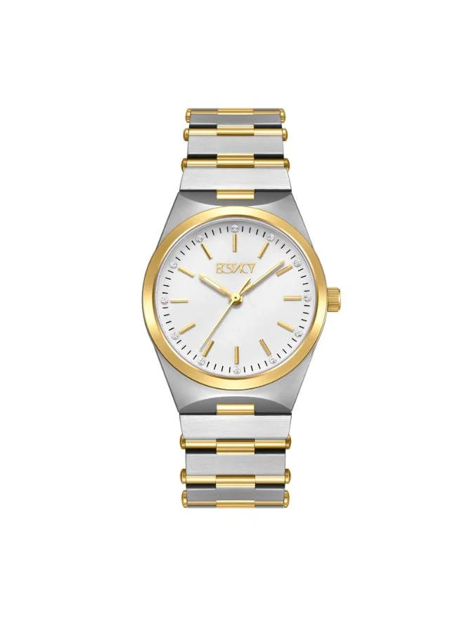 إكستاسي ECSTACY E24501-TBTM Women's Analog Display Watch & Stainless Steel Strap Gold