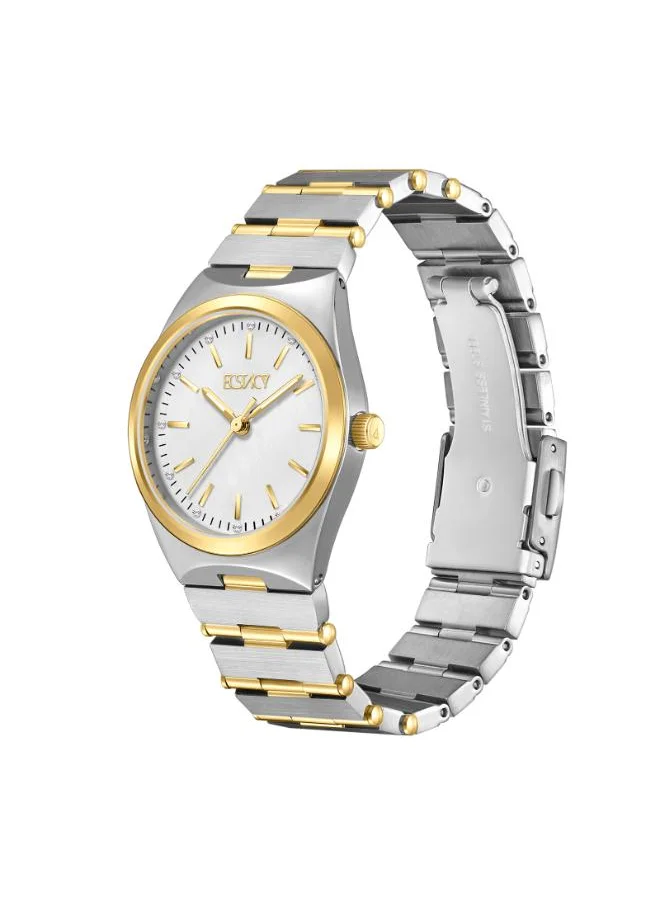 إكستاسي ECSTACY E24501-TBTM Women's Analog Display Watch & Stainless Steel Strap Gold