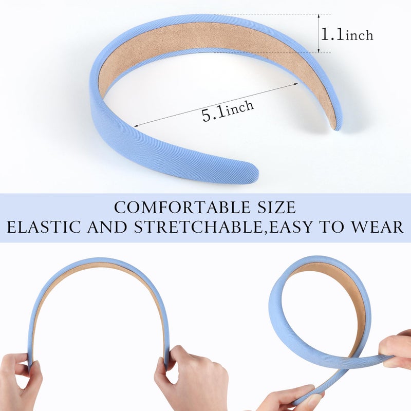 DiyJibb Headbands for Women - 1 Inches Wide Headbands - Solid Color Headband Fashion Hair Accessories- Trendy Women Girls Non Slip Fashion Hair Bands- Thick Elastic Hair Bands for Women's Hair 6PCS - Image 4