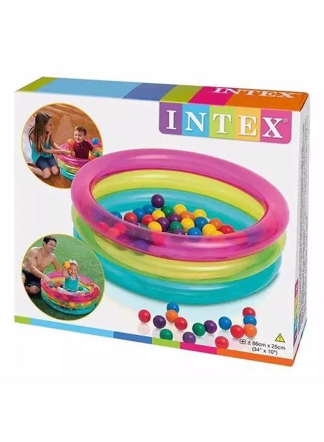 Intex Classic ring Baby Ball Pit with 50 balls for 1 to 3 Years Age Kid - Image 2