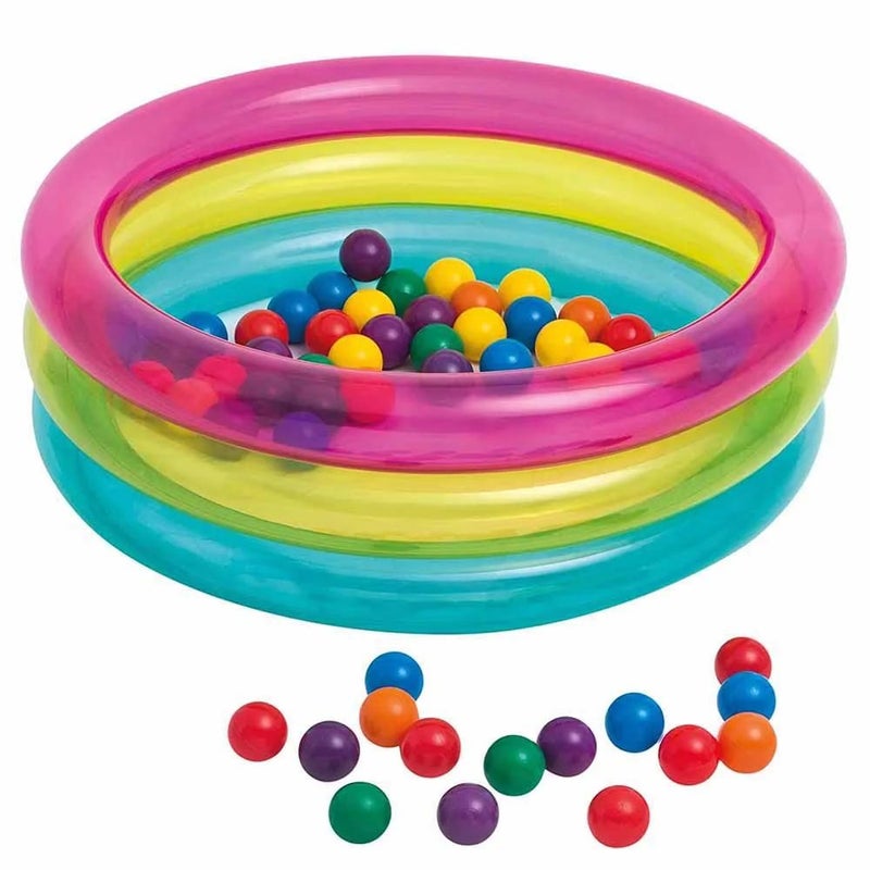 Intex Classic ring Baby Ball Pit with 50 balls for 1 to 3 Years Age Kid - Image 1