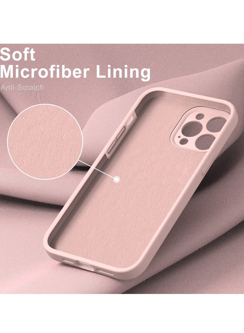 ELTRAZONE جراب iPhone 14 Pro Max مع واقي شاشة، حماية معززة للكاميرا، غطاء مطاطي من جل السيليكون المرن الناعم، جراب هاتف واقٍ مقاوم للصدمات مناسب لهاتف iPhone 14 Pro Max مقاس 6.7 بوصة، وردي فاتح - Image 4