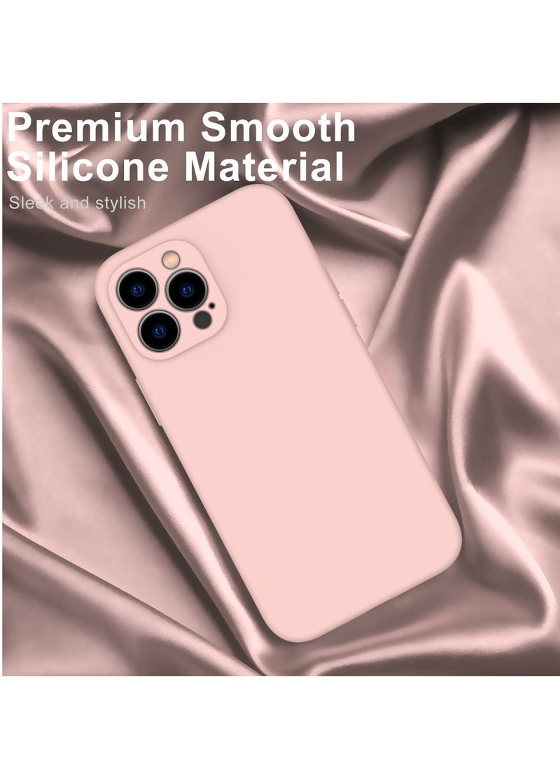 ELTRAZONE جراب iPhone 14 Pro Max مع واقي شاشة، حماية معززة للكاميرا، غطاء مطاطي من جل السيليكون المرن الناعم، جراب هاتف واقٍ مقاوم للصدمات مناسب لهاتف iPhone 14 Pro Max مقاس 6.7 بوصة، وردي فاتح - Image 5