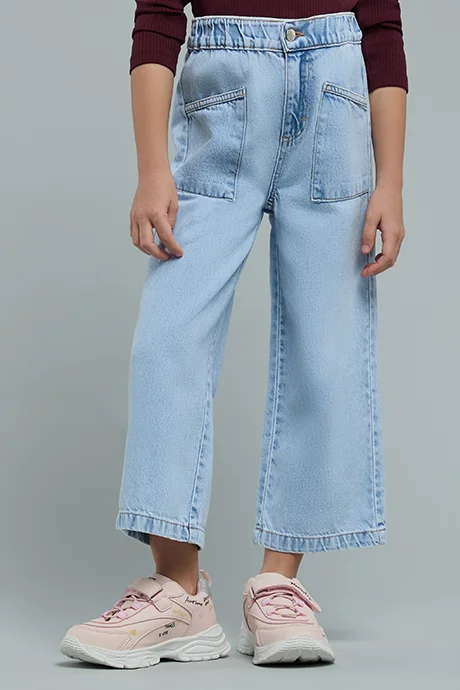 R&B Washed Jeans with Elastic Waist