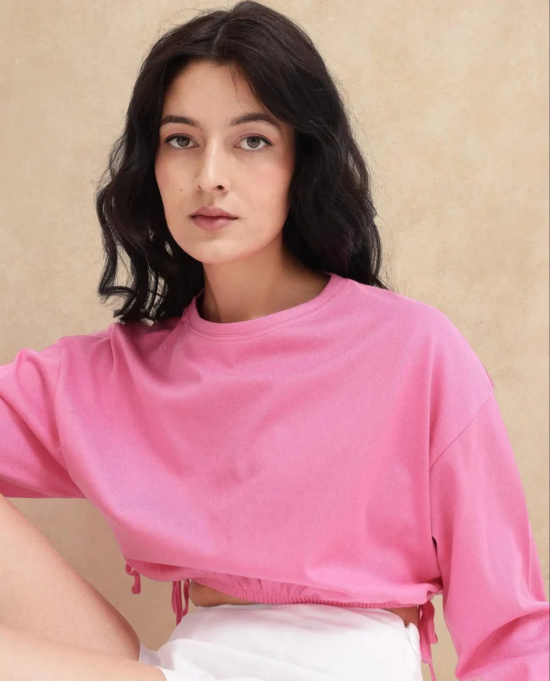Rareism Women's Crop Knit Top