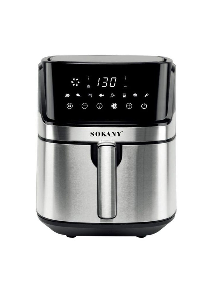sokany Sokany Smart essential Air Fryer,1700W,8L Capacity,SK-8042,Bluetooth,Silver, 220V supply voltage - Image 1