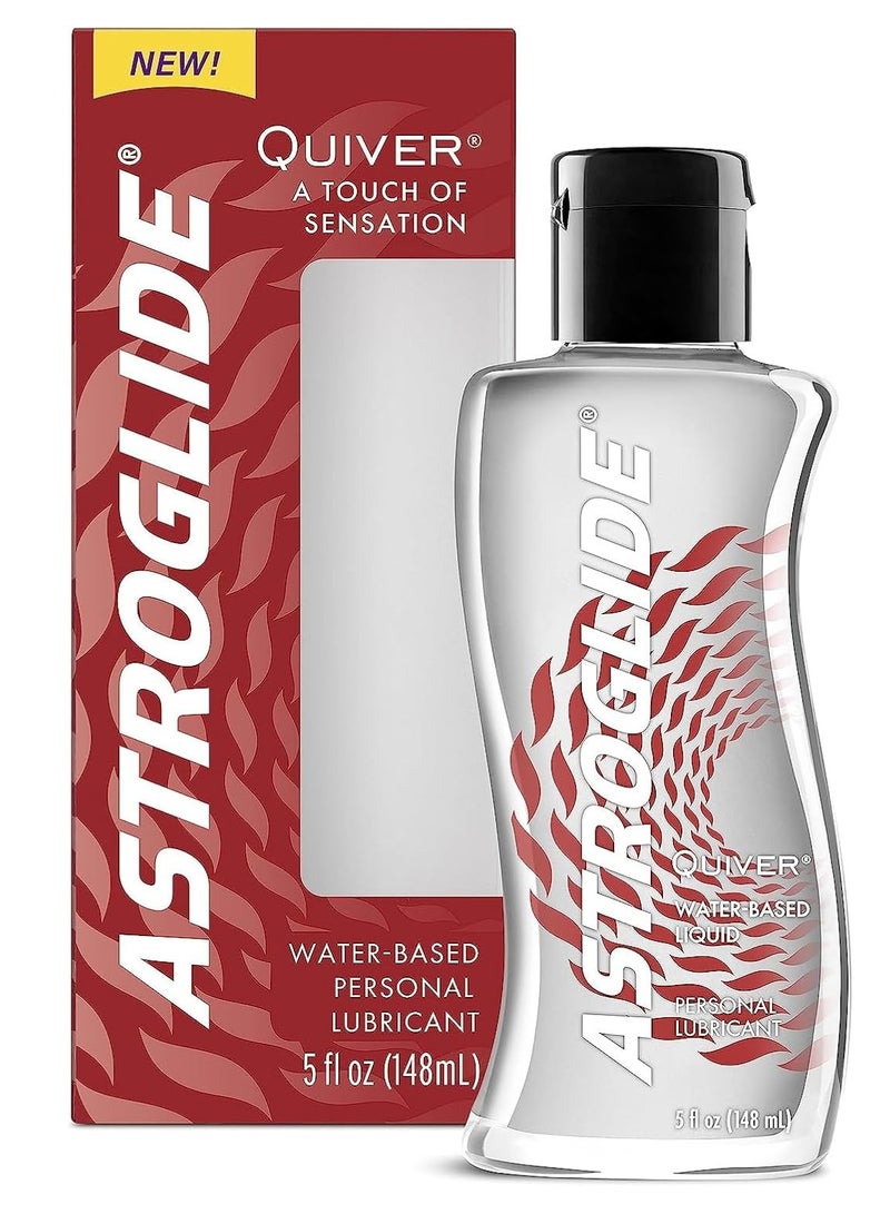 ASTROGLIDE Water Based Lube (5oz), Quiver Personal Lubricant, Arousal Sex Lube Adds Sensations for Men, Women and Couples, and Easy Clean-Up - Image 1