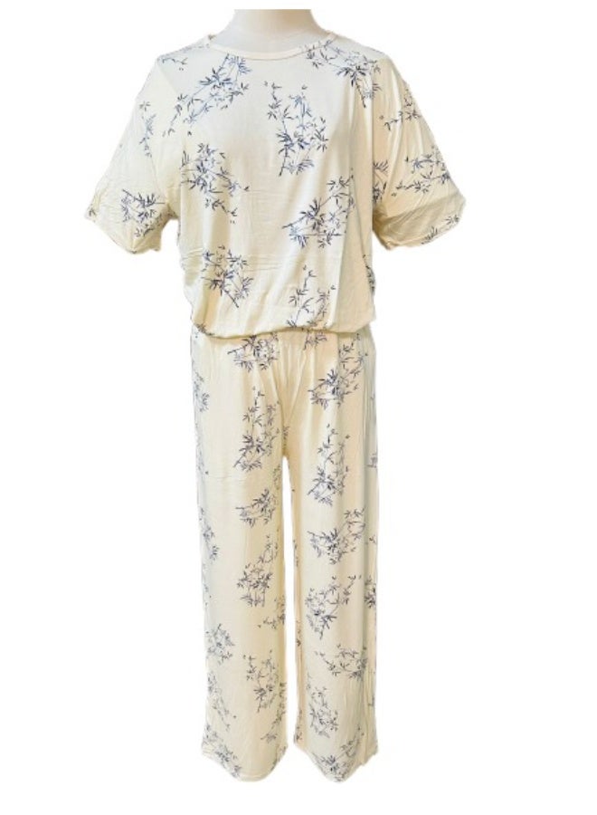 مجموعة ملابس صيفية عصرية للنساء بمقاسات مختلفة، طقم ملابس نوم فضفاضة للنساء - Image 1