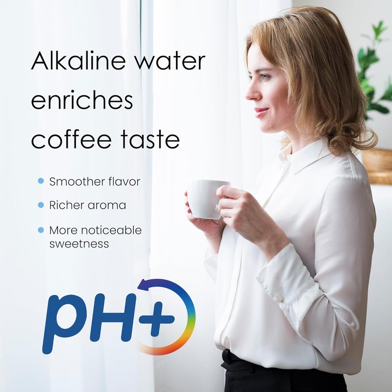 Waterdrop Alkaline Lucid 10-Cup Large Water Filter Pitcher with 1 Filter, Healthy, Improved Coffee Taste, Clean & Toxin-Free Mineralized Alkaline Water (100 Gallons), Up to PH 9.5, BPA Free, Blue - Image 2