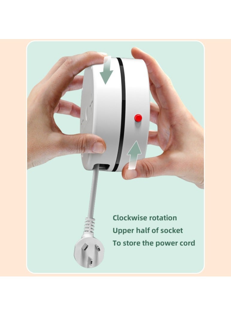 Multifunctional Power Strips. 2 Meter Rotary Take-Up Socket with 4 AC Ports, 2 USB, 1 Type-C | Overload Protection & Child Safety Shield | Retractable Power Strip with Night Light（UK regulations） - Image 3