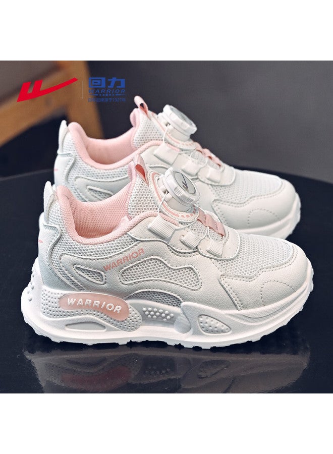 Warrior Kids' White Casual Shoes Spring/autumn Soft Bottom Children's Sports Shoes Wz(cl)-0670 White/pink Size 36 - Image 1
