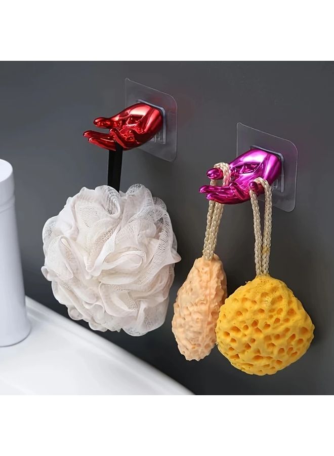 Mixed Color Wall Mounted Adhesive Hooks Fashion Practical Easy Install No Trace Removable - Image 4