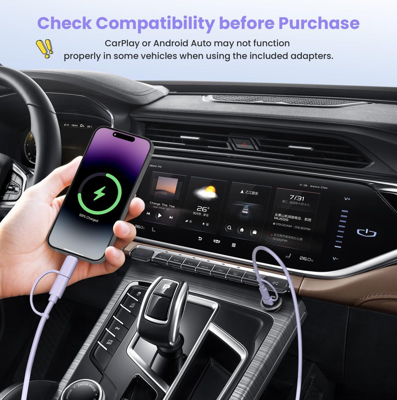 Elebase 4 in 1 Charging Cable for iphone 17,Multi Charger Cable 6.6FT,60W Fast Charging USB C Cable with USB A/Lightning Adapter for New Apple 17e 16 15 14 Pro Max,Samsung S26 Ultra,Airpods 3,iPad Air - Image 2