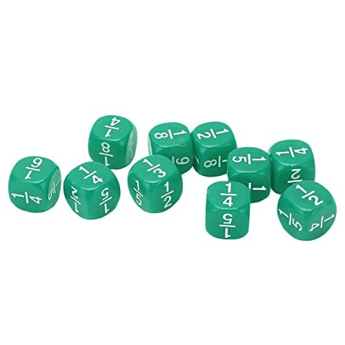 Kodrily Math Dice Set 20Pcs Fraction Dice Plastic Place Value Dice Math Fraction Dices Lightweight 6 Sided Multi Faceted Table Game Accessories 063 x 063 x 063in - Image 5