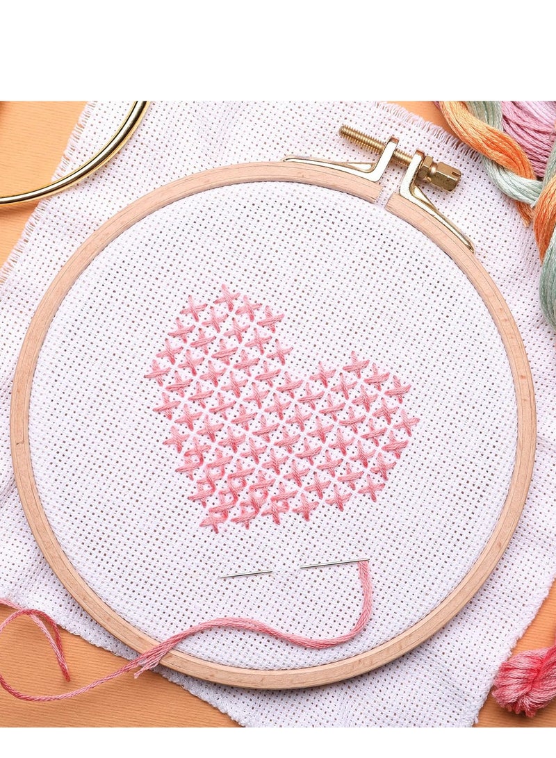 4 Pieces Aida Cloth 14 Count Cross Stitch Fabric,12 by 18inch(14CT,White) - Image 4