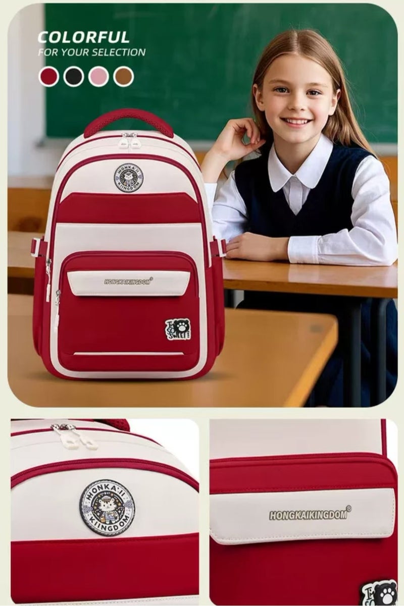 HK New Student Backpack Nilen Fashionable High Beauty Multifunctional Backpack, Suitable for Girls, Primary and Secondary School Students, Large Capacity Backpack - Image 3