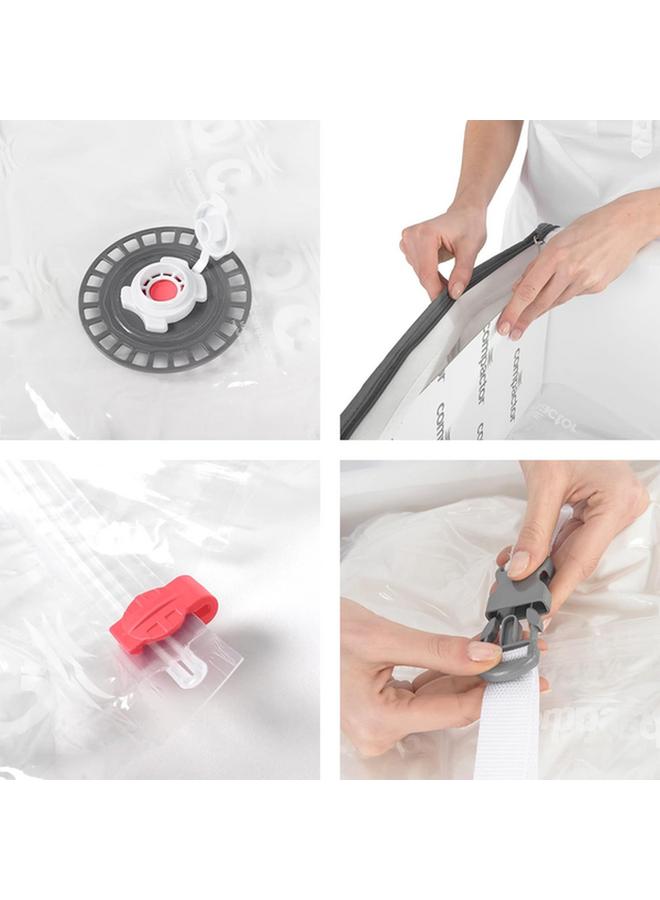 COMPACTOR SpSaving Semi Rigid Zipper Closure Vacuum Storage Box Grey and Clear 125 Liter  - Image 4