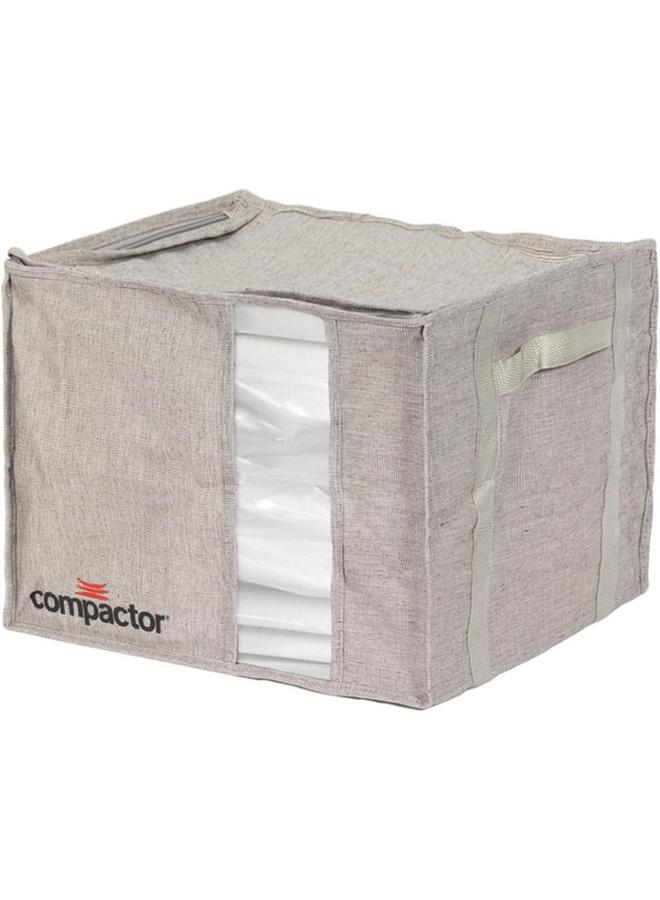 COMPACTOR SpSaving Semi Rigid Zipper Closure Vacuum Storage Box Grey and Clear 125 Liter  - Image 3
