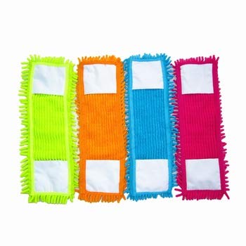 Crownish Home Cleaning Mop Microfiber Pad for Flat Mop Plain Refill (Length =40 cm Width =12 cm/Size) - Set of 2 (2) - Image 5