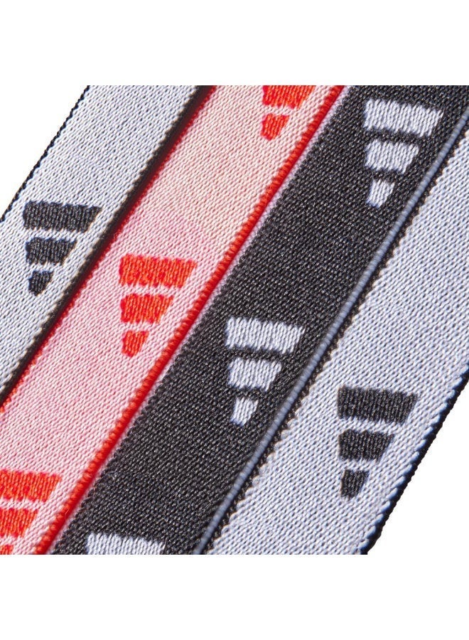 Adidas Hair Ties – Assorted Black, White, Solar Red – Elastic Bands for Hair Styling & Workout - Image 2