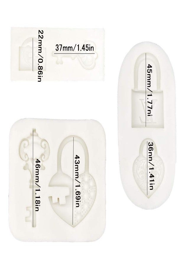 KuuGuu 3 Pack Lock Key Shapes Mold Silicone Fondant Mold Chocolate Molds Candy Making Mould for DIY Candy Mini Cakes Jelly Decoration Baking Tools Handmade Soap Epoxy Resin Craft Mould - Image 2