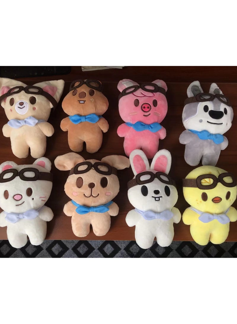 NIBEMINENT 8 Piece Skzoo Plush Toy Stray Kids-20cm - Image 4