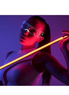 Generic Led Glasses Light Up Glasses Led Visor Glasses Many  Colors , Luminous Glasses forCosplay Party Bar  - Image 2
