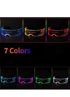 Generic Led Glasses Light Up Glasses Led Visor Glasses Many  Colors , Luminous Glasses forCosplay Party Bar  - Image 5