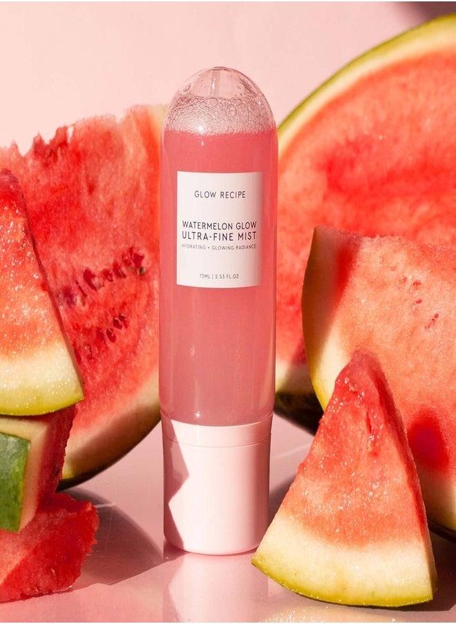 GLOW RECIPE - GLOW RECIPE Watermelon Glow Ultra-Fine Mist 75ml – Hydrating, Refreshing Face Mist with Watermelon Extract for Instant Moisture, Glow, and Makeup Setting - Image 1