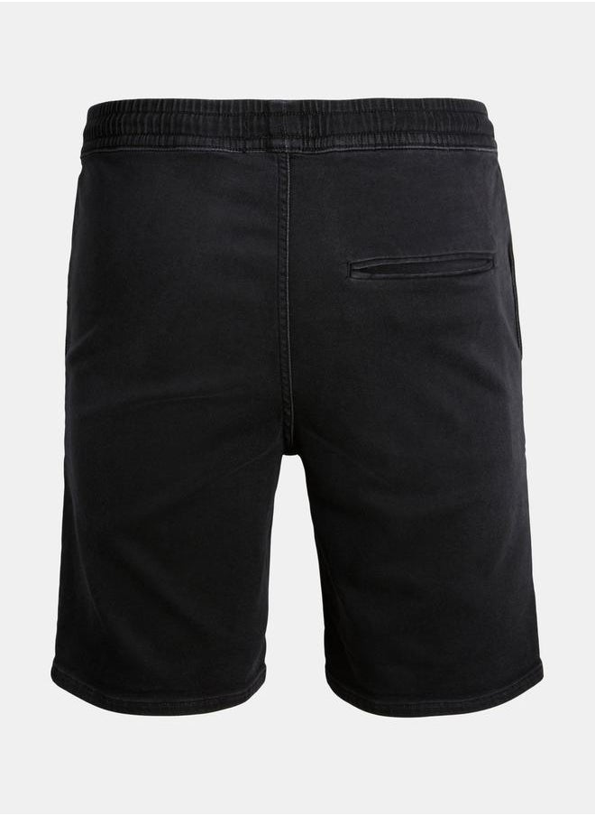 JACK & JONES - Drawstring Waistband Washed Denim Shorts - Image 1
