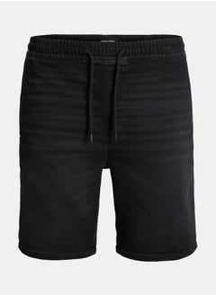 JACK & JONES Drawstring Waistband Washed Denim Shorts  - Image 1