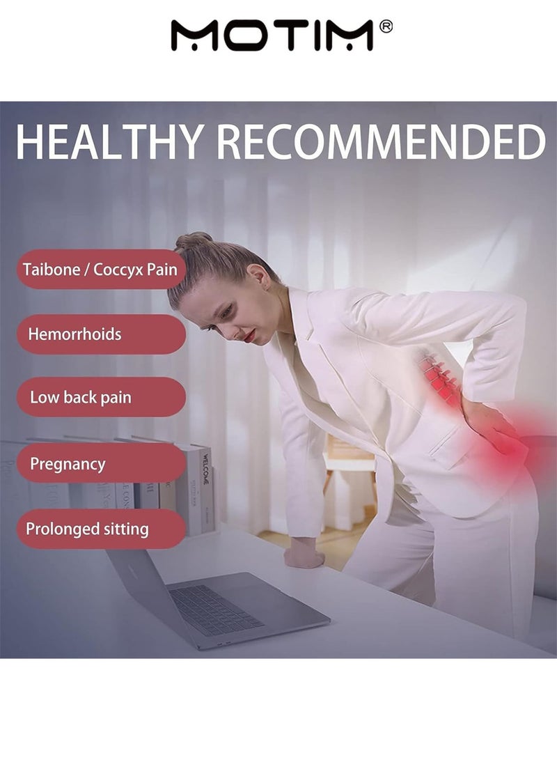 Motim Seat Cushion for office Chair 100% Memory Foam office Chair Cushion Butt Pillow for Tailbone for office Chair Car Seat Navy Blue - Image 3