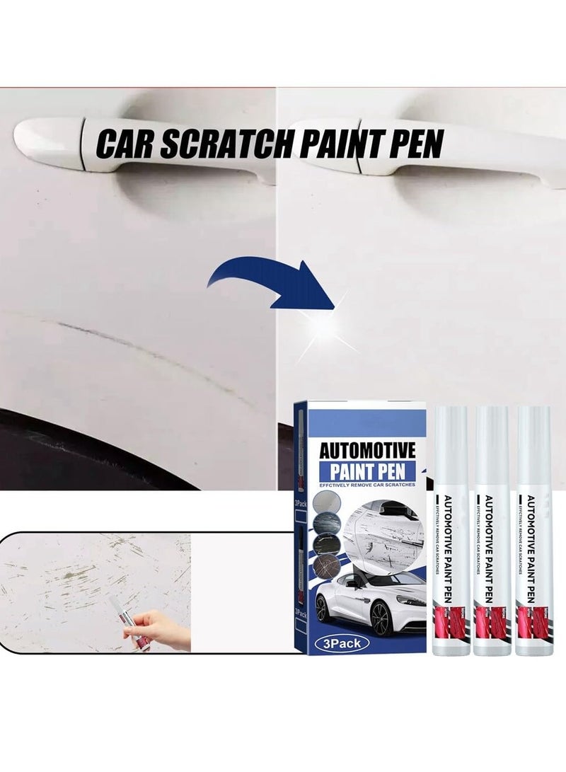 Car Touch Up Paint Scratch Repair Pen Automotive Paint Scratch Remover for Vehicles Car Scratch Remover for Minor Scratches Touch Up Paint for Cars Paint Scratch Repair 3Pcak Blcak - Image 2