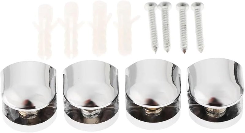 Zinc Alloy Adjustable Glass Shelf Brackets 10Pcs For 5 6mm Glass With Screws Furniture Hardware - Image 2